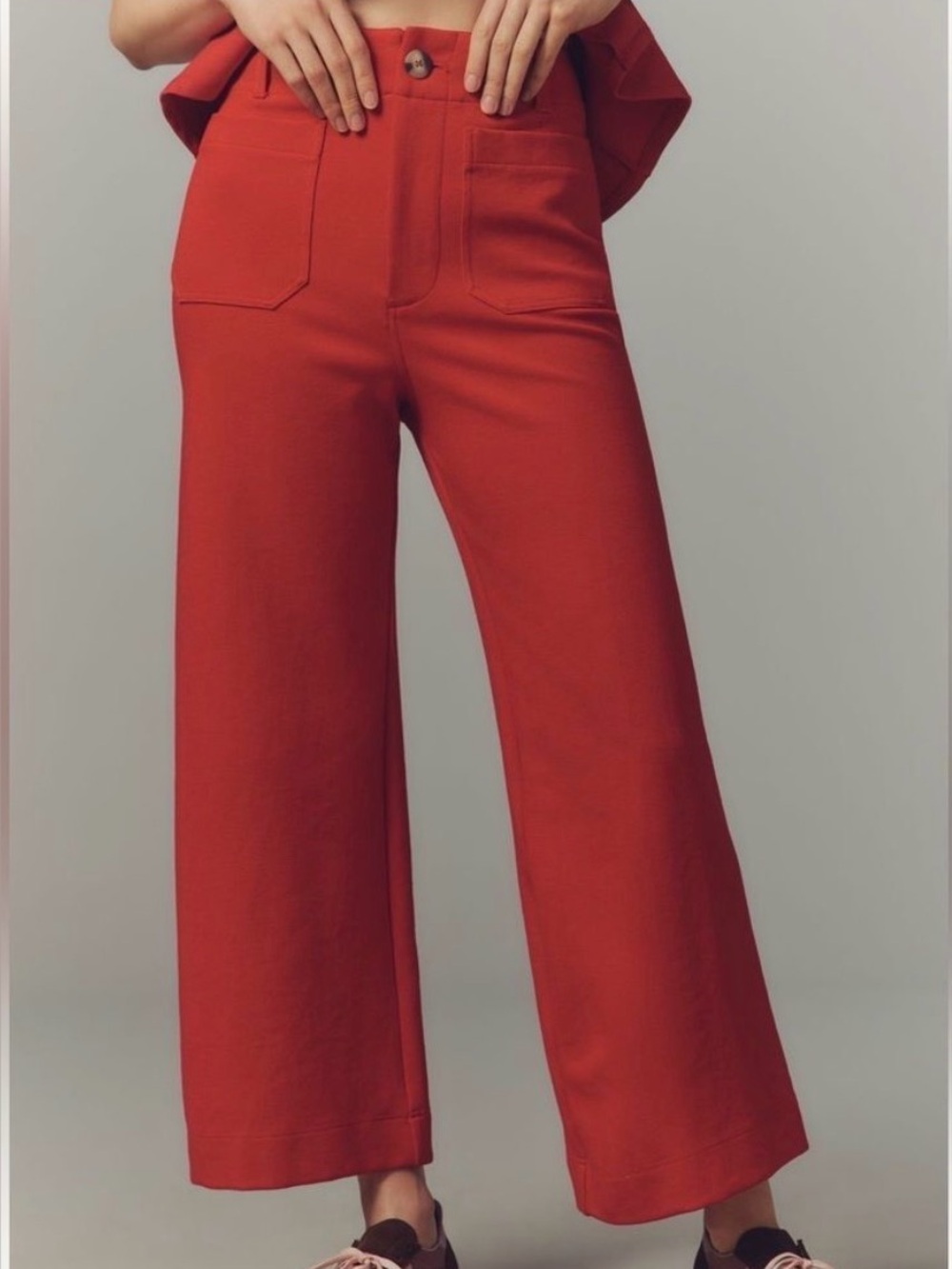 Anthropologie Maeve The Colette Knit Crop Wide-Leg Trousers